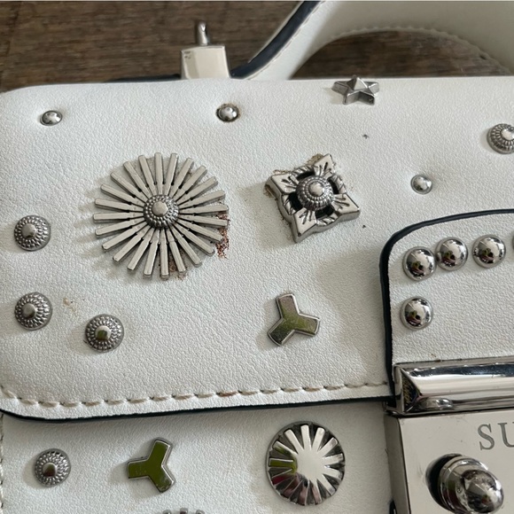 Susu Handbags - The Hollywood Leather Crossbody with Studs, off white - Picture 5 of 7